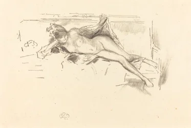 Aktmodell, fekvő, 1893.