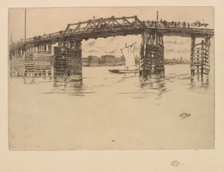 Régi Battersea híd, 1879.