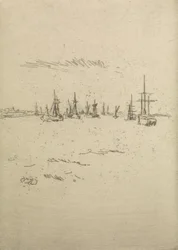 Visszatérés Tilburybe, egy tizenkét rézkarcból álló sorozatból, The Naval Review, 1887