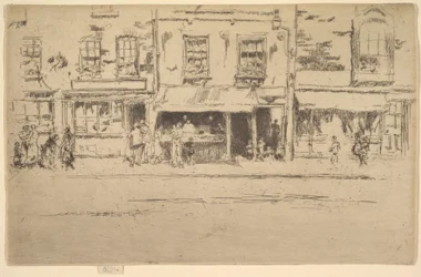 The Fish Shop, Busy Chelsea Fish Shop, Chelsea, 1886-87.
