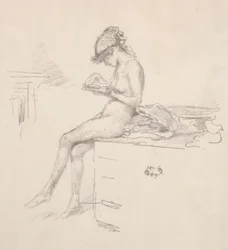 A kis aktmodell felolvasása, 1890.