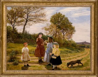 James Archer, A virágszedők / Gemälde, 1863