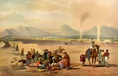 Kandahár városa délről nézve a Baba Wali-hegy felé, 1840, 1901.