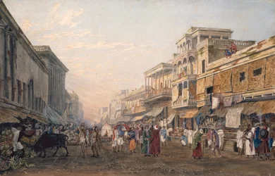 Kilátás Kalkuttára, 1820 körül (akvatinta)