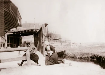 Gyerekek játszanak, Marken-sziget, Hollandia, 1898