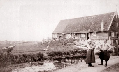 Marken-sziget lakói, Hollandia, 1898.