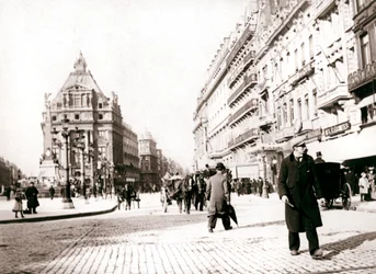 Utcai jelenet, Brüsszel, 1898.
