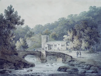 Templom és híd, Hubberholme, Yorkshire