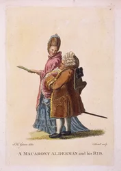 „Egy macarony alderman és a bordája”, 1770