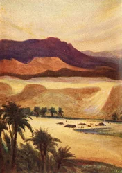 Palesztina tábor Elimben – Heb. xiii. 11, 1924. Alkotók: James Clark, Henry A Harper.
