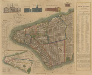 New York városa: Longworth magyarázó térképe és terve, 1817.