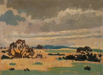 Francia tájkép (olaj, tábla)