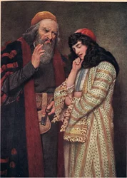 Shylock és Jessica, illusztráció a 