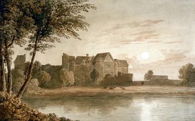 „Allington Castle, Maidstone közelében, Holdfény”, 19. század