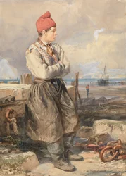 Francia tengerparti jelenet Fisherboyval