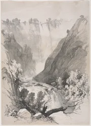 Vázlatok itthon és külföldön: Terni vízesése, 1830.