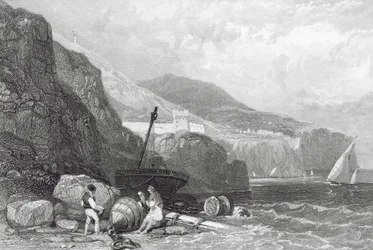 Vico, Nápolyi öböl, Olaszország (metszet)