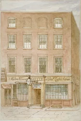 A Mitre Tavern, kávéház és szálloda a Mitre Courton, Fleet Street, London City, 1850