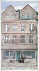 Kilátás a 2. számú Blackhorse Alley-ra, Fleet Street, London City, 1850