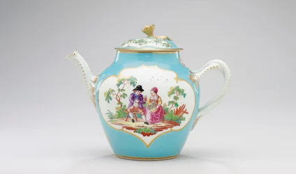 Worcester teáskanna és fedél, 1770 körül