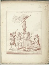 Titelprent van serie Hollandia Regenerata, 1795 Hollandia Regenerata (cím az objektumon) Hollandia Regenerata (sorozat címe)