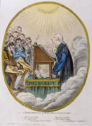 A modern történelem kicsinyes professzora napvilágra került, Hannah Humphrey adta ki 1810-ben (akvatintával metszett)