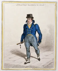 Az All Bond Street Trembled as he Strode, Hannah Humphrey, 1802 (rézkarc és gravírozás)