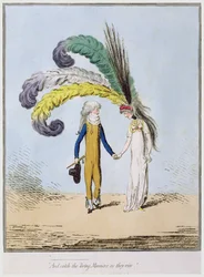"And catch the living Manners as they rise", kiadta Hannah Humphrey (kézzel színezett metszet)
