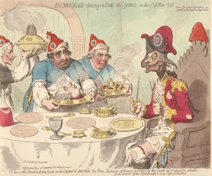 Dumouriez állami pompával vacsorázik St. Jamesben 1793. május 15-én