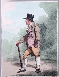 Elegance Democratique, Hannah Humphrey 1799-ben (kézzel színezett rézkarc)