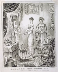 Progress of the Toilet, vagy Dress Completed, Hannah Humphrey adta ki 1810-ben