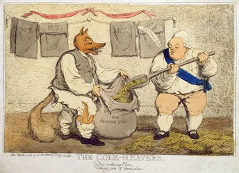 The Cole-Heavers, William Humphrey 1783-ban (kézzel színezett rézkarc)