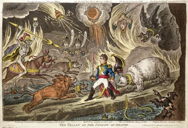 „A halál árnyékának völgye”, James Gillray műve, kiadva 1808. szeptember 24-én