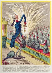 Uncorking Old Sherry, Hannah Humphrey adta ki 1805-ben (kézzel színezett rézkarc)
