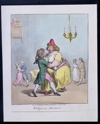 Waltzer au Mouchoir, Hannah Humphrey adta ki 1800-ban (kézzel színezett rézkarc)