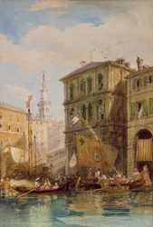 A Palazzo Dei Camerlenghi, Velence, 1835-55 körül (ceruza és akvarell)
