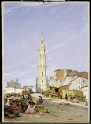 A klérusok tornya, Porto, Portugália, 1837