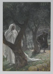 Urunk jelenése Szent Péternek, illusztráció: Urunk Jézus Krisztus élete, 1886-94 (wc grafit fölött, papíron)