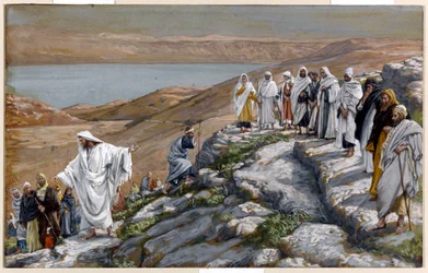Krisztus kettesével küldi ki a hetven tanítványt, illusztráció Krisztus élete című műhöz, kb. 1884-96