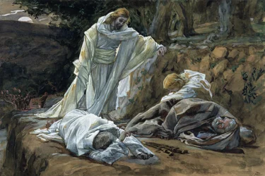 Could You Not Watch with Me One Hour?, illusztráció: Krisztus élete, 1886-94 (wc és gouache kartonon)