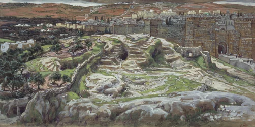 Golgota és a Szent Sír Urunk idejében, illusztráció Krisztus élete című műhöz, kb. 1886-94