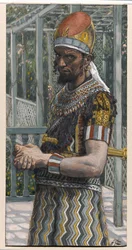 Heródes (Kr. e. 21-39), illusztráció a „Krisztus életéhez”, 1886-94 körül (akvarell és gouache kartonon)