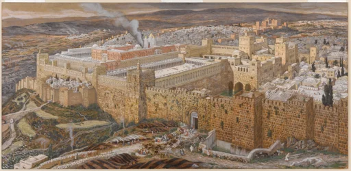 Jeruzsálem és Heródes temploma Urunk idejében, illusztráció Krisztus élete című műből, kb. 1886-94