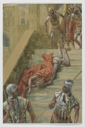 A Szent Lépcső, illusztráció: Urunk Jézus Krisztus élete, 1886-94 (wc grafit fölött, papíron)