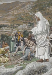 A megszállott fiú a Tábor-hegy lábánál, illusztráció az Urunk, Jézus Krisztus élete, 1886-96 című könyvéből (wc grafit fölött, papíron)