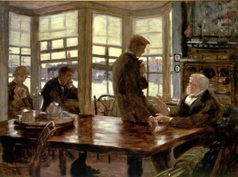 A tékozló fiú a modern életben: Az indulás, 1882 körül (előkészítő vázlat a 33783-hoz)