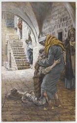A tékozló fiú visszatérése, illusztráció a Krisztus életéhez, 1886-96 (guache, kartonpapír)