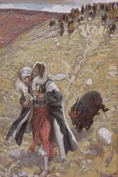 The Scapegoat, illusztráció a Krisztus életéhez, 1886-94 (wc és gouache kartonon)