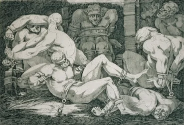 Ugolino és fiai az éhínség tornyában, 18. század