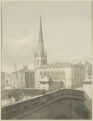 A Szent Miklós-templom és a Bristol-híd egy része